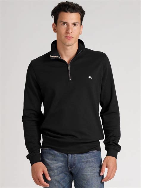 burberry crew neck sweater mens|burberry men's half zip pullover.